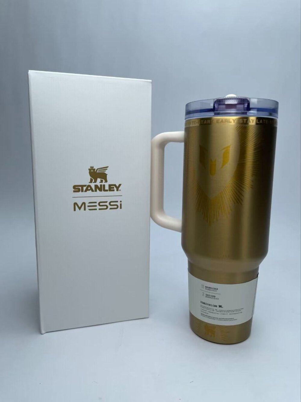 Messi X Stanley 1913 Gold 40oz Classic Straw Tumbler